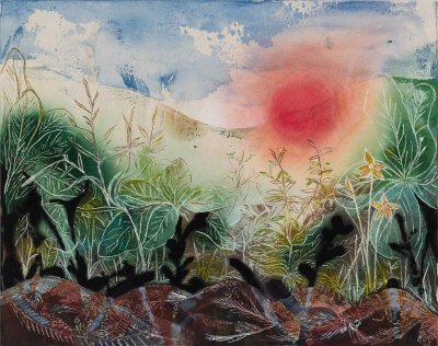 Angelina Gualdoni, All Possible Worlds, Acrylic and Oil on Canvas, 42 x 53 in, 2022