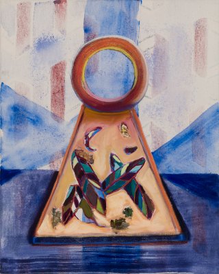 Angelina Gualdoni, Clippings, Oil and Acrylic on Canvas, 16" x 13", 2018