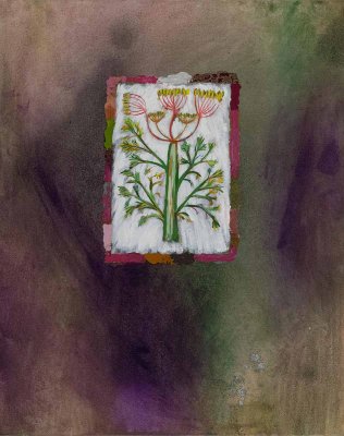 Angelina Gualdoni, Confections: Fennel, Oil and Acrylic on Canvas, 20" x 16", 2020