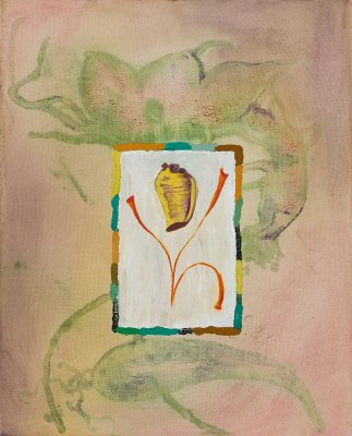 Angelina Gualdoni, Confections: Saffron, Oil and Acrylic on Canvas, 20" x 16", 2021
