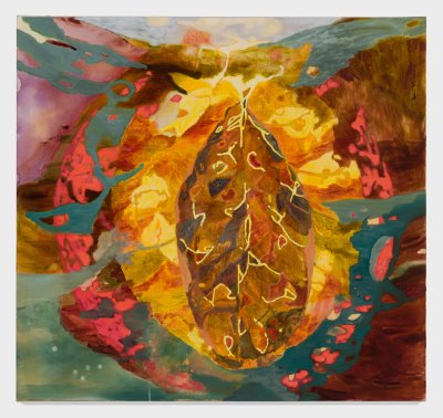 Angelina Gualdoni, Earth Churning, Acrylic and Oil on Canvas, 47" x 50", 2024