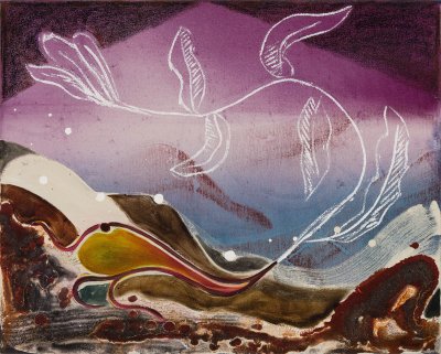 Angelina Gualdoni, Feelers, Acrylic and Oil on Canvas, 16 x 20 in, 2022