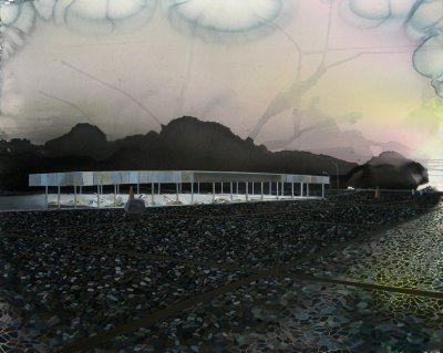 Angelina Gualdoni, Praça dos Tres Poderes, Night, Oil and Acrylic on Canvas, 48" x 60", 2005