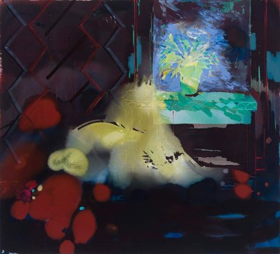 Angelina Gualdoni, Rooms, Oil and Acrylic on Canvas, 47" x 52", 2013