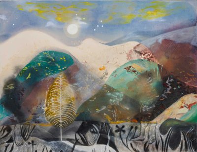 Angelina Gualdoni, Tells, Acrylic and Oil on Canvas, 54 x 70, 2023