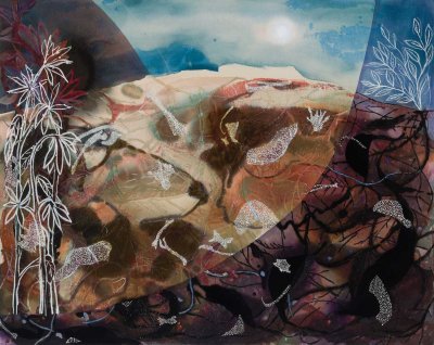 Angelina Gualdoni, Terminals, Acrylic and Oil on Canvas, 40 x 50 in, 2022