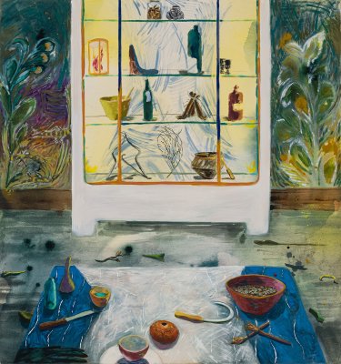 Angelina Gualdoni, The Poison Cell, Oil and Acrylic on Canvas, 50" x 47", 2020