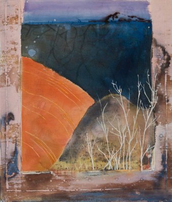 Angelina Gualdoni, Under the Arc, Acrylic and Oil on Canvas, 40 x 34 in, 2022