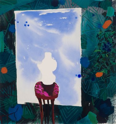 Angelina Gualdoni, Whatever It Is, Wherever You Are, Oil and Acrylic on Canvas, 50" x 47", 2013