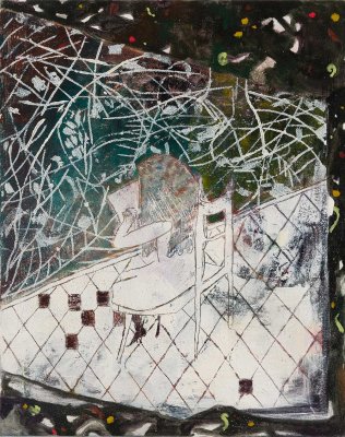 Angelina Gualdoni, Winter Eyes, Acrylic and Oil on Canvas, 20 x 16, 2022